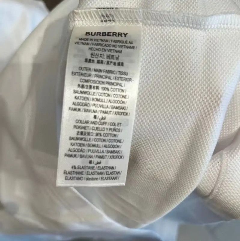 Burberry Burberry White Cotton Logo Short Sleeve Polo Size US L / EU 52-54 / 3 - 4 Thumbnail