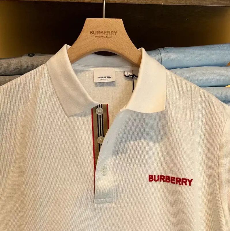 Burberry Burberry White Logo Short Sleeve Polo Shirt Size US XXL / EU 58 / 5 - 2 Thumbnail