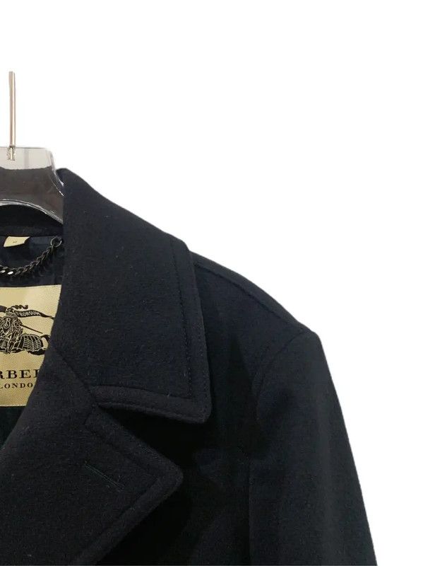 Burberry Burberry Black Wool Men's Coat Size US M / EU 48-50 / 2 - 4 Thumbnail