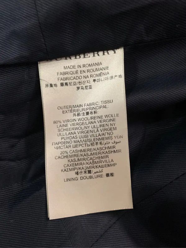 Burberry Burberry Black Wool Men's Coat Size US M / EU 48-50 / 2 - 7 Thumbnail