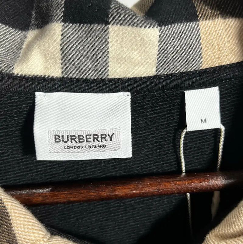 Burberry Burberry Black Men's Jacket with Check Hood Size US M / EU 48-50 / 2 - 3 Thumbnail