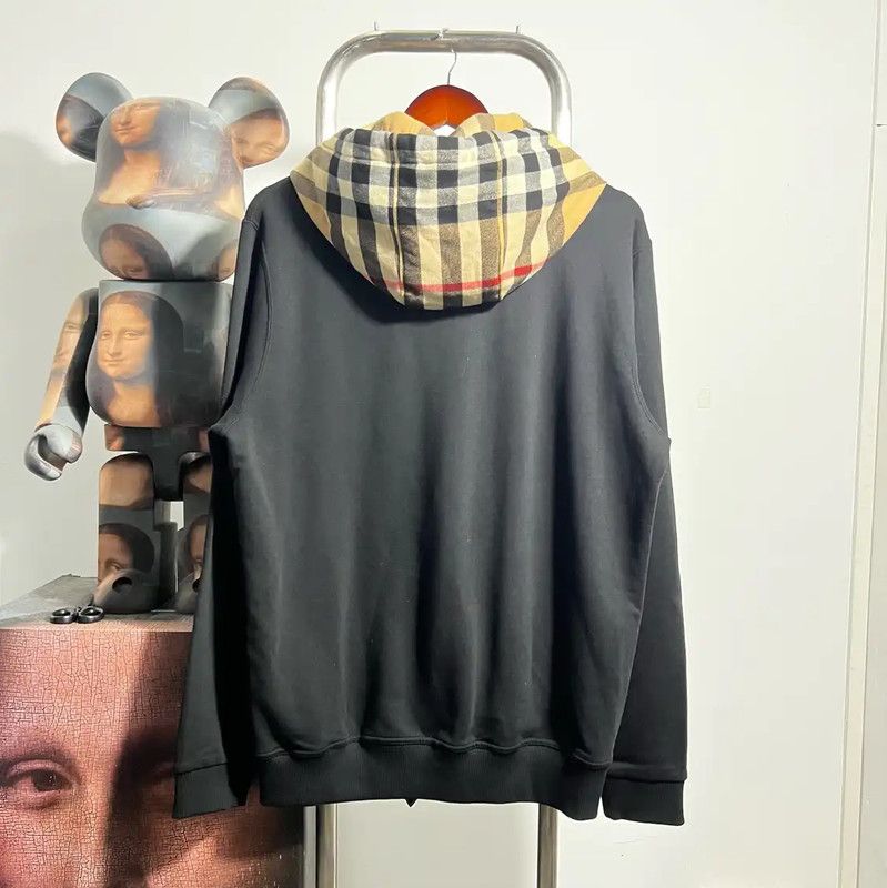 Burberry Burberry Black Men's Jacket with Check Hood Size US M / EU 48-50 / 2 - 2 Thumbnail