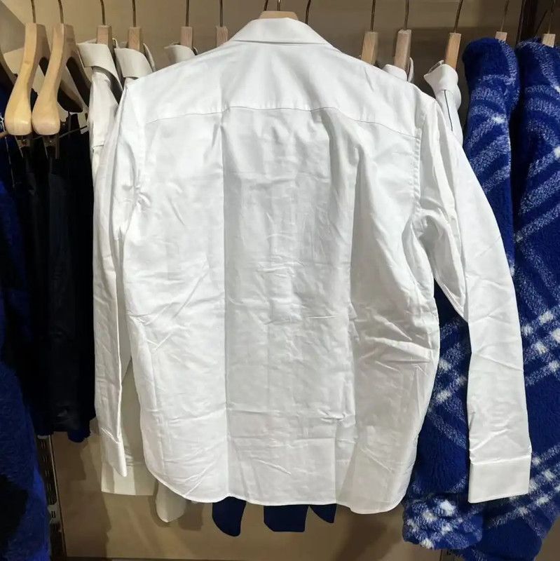 Burberry Burberry Men's White Logo Long Sleeve Shirt Size US S / EU 44-46 / 1 - 8 Thumbnail