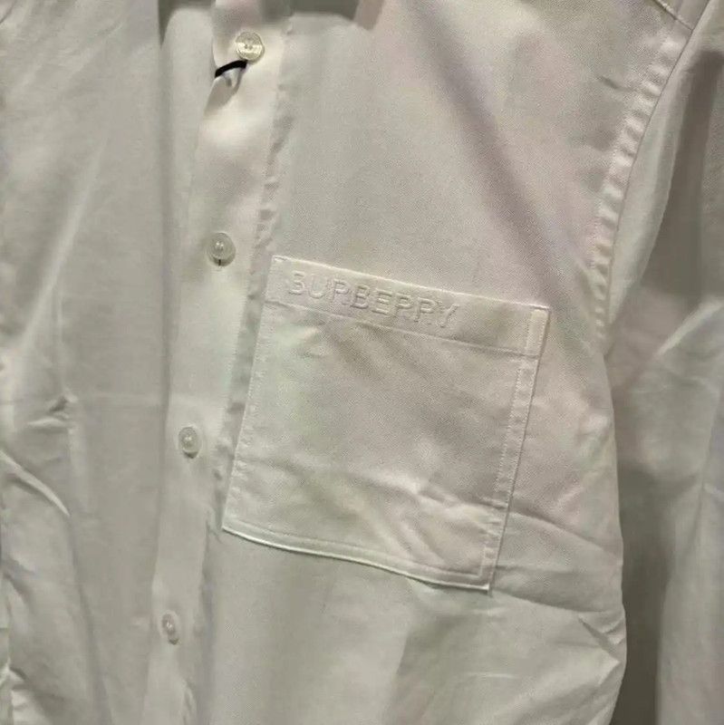 Burberry Burberry Men's White Logo Long Sleeve Shirt Size US S / EU 44-46 / 1 - 4 Thumbnail