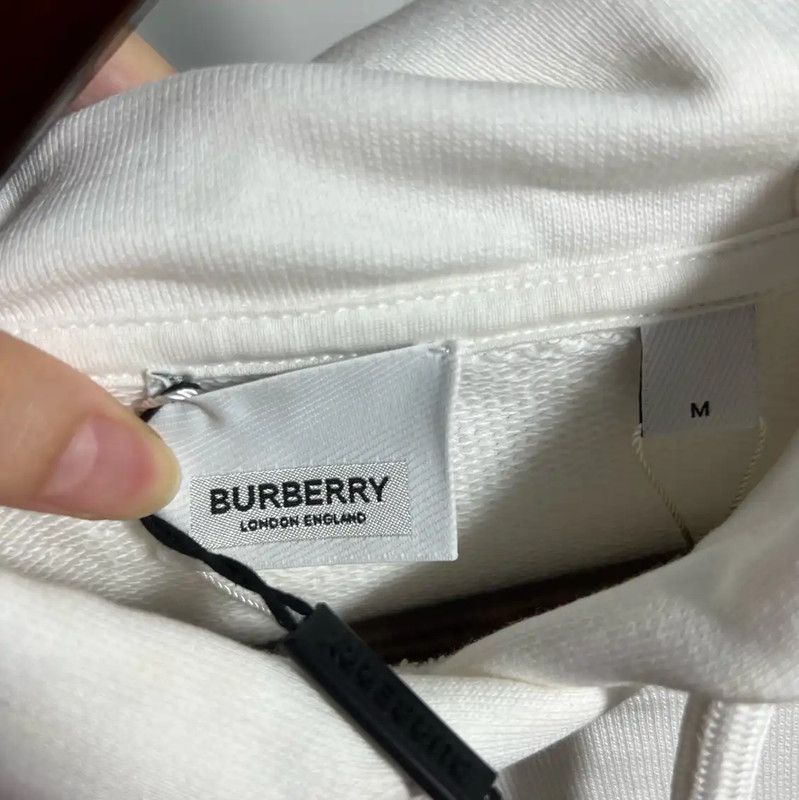 Burberry Burberry White Cotton Hoodie for Men Size US M / EU 48-50 / 2 - 3 Thumbnail