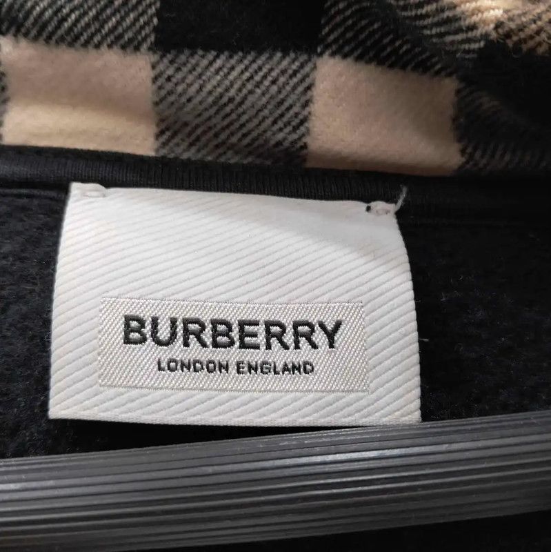 Burberry Burberry Black Cotton Long Sleeve Hoodie Size US XL / EU 56 / 4 - 3 Thumbnail