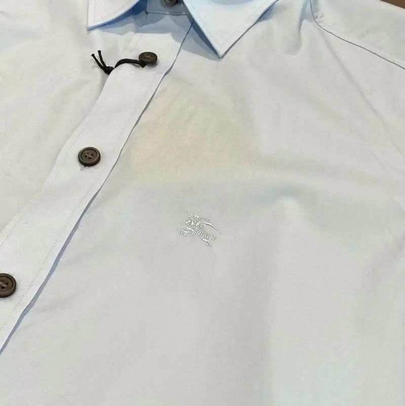 Burberry Burberry Blue Cotton Logo Long Sleeve Shirt Size US XS / EU 42 / 0 - 5 Thumbnail
