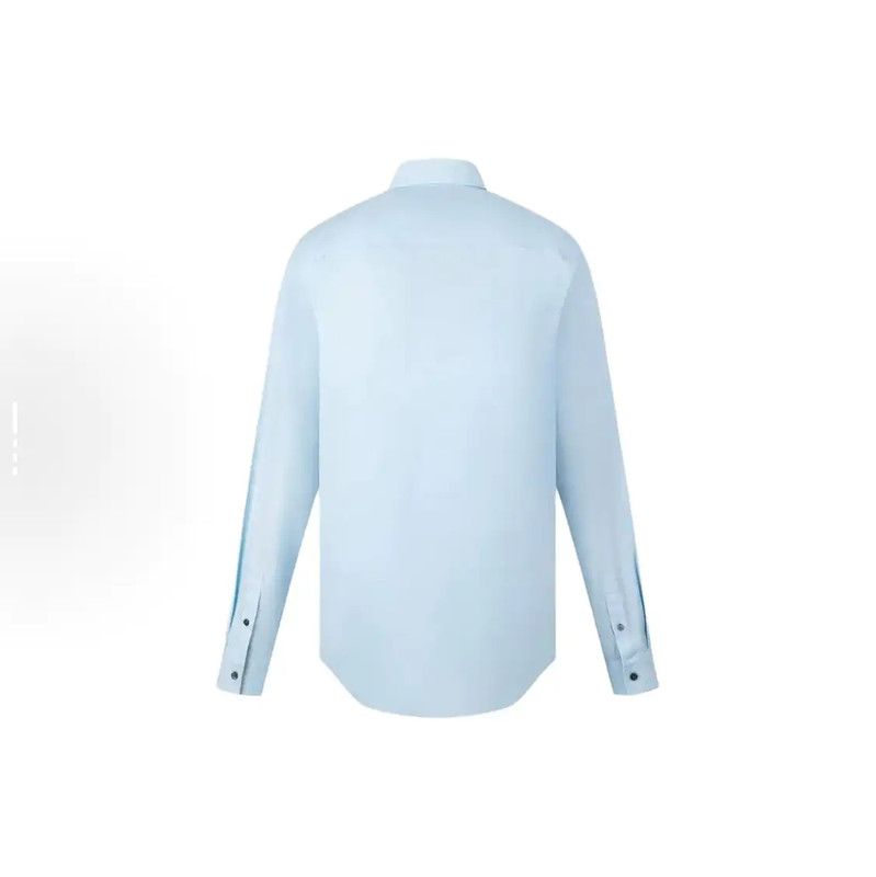 Burberry Burberry Blue Cotton Logo Long Sleeve Shirt Size US XS / EU 42 / 0 - 7 Thumbnail