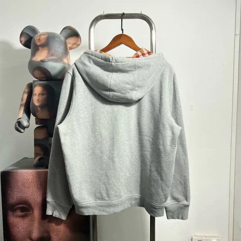 Burberry Burberry Gray Cotton Zip-Up Hoodie for Men Size US L / EU 52-54 / 3 - 2 Thumbnail