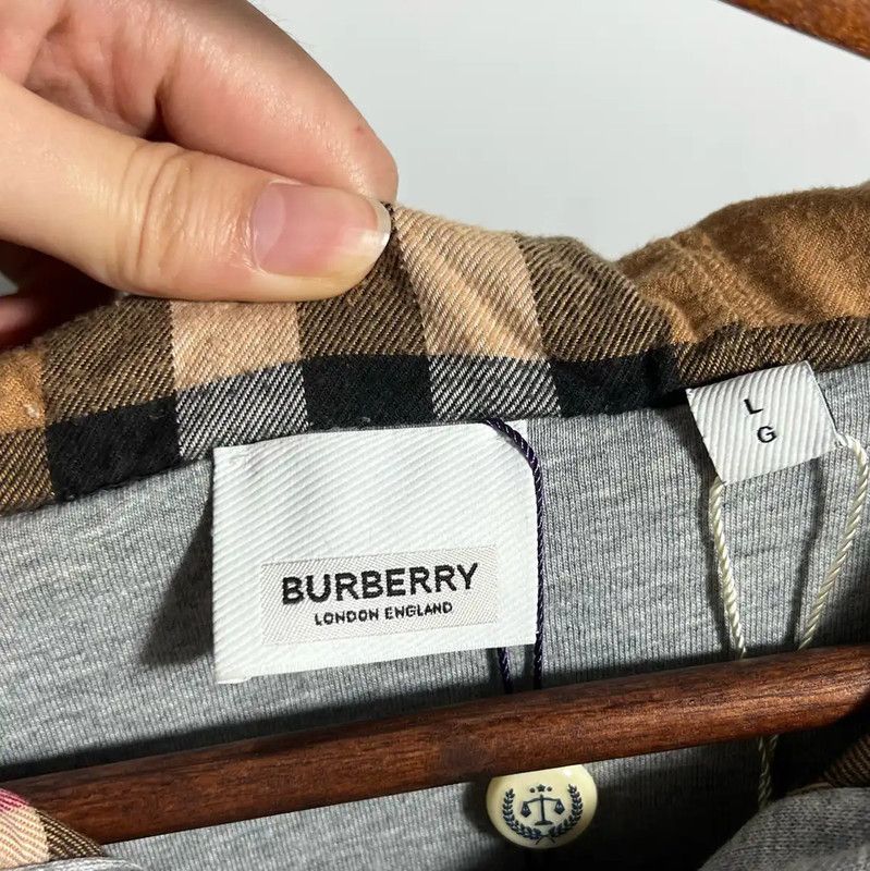 Burberry Burberry Gray Cotton Zip-Up Hoodie for Men Size US L / EU 52-54 / 3 - 3 Thumbnail