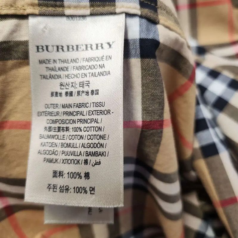 Burberry Burberry Men's Khaki Cotton Long Sleeve Shirt Size US L / EU 52-54 / 3 - 4 Thumbnail