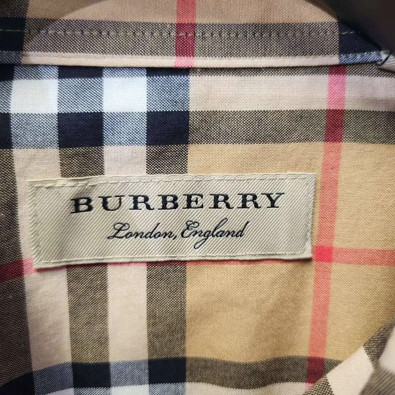 Burberry Burberry Men's Khaki Cotton Long Sleeve Shirt Size US L / EU 52-54 / 3 - 3 Thumbnail
