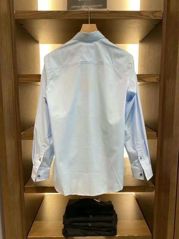 Burberry Burberry Summer Blue Cotton Long Sleeve Shirt Size US S / EU 44-46 / 1 - 2 Thumbnail