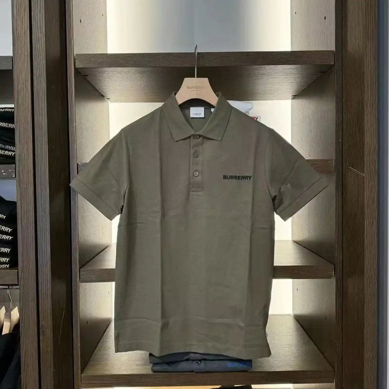 Burberry Burberry Green Cotton Logo Short Sleeve Polo Size US L / EU 52-54 / 3 - 4 Thumbnail