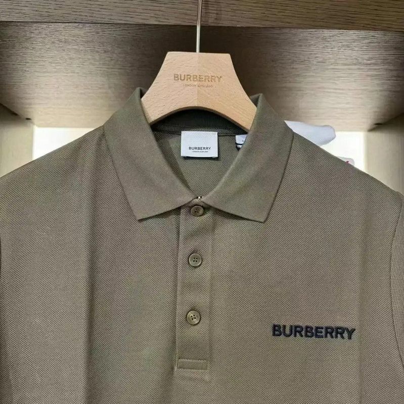 Burberry Burberry Green Cotton Logo Short Sleeve Polo Size US L / EU 52-54 / 3 - 5 Thumbnail