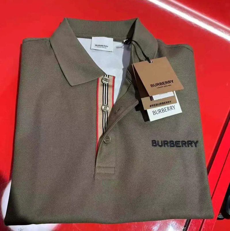 Burberry Burberry Men's Summer Green Cotton Polo Size US M / EU 48-50 / 2 - 6 Thumbnail