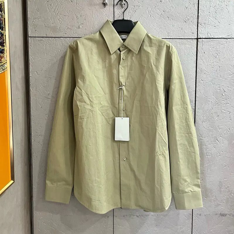 Burberry Burberry Men's Green Cotton Shirt Size US M / EU 48-50 / 2 - 10 Thumbnail