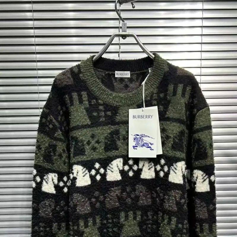 Burberry Burberry Multicolor Wool Knit Sweater for Men Size US XL / EU 56 / 4 - 5 Thumbnail