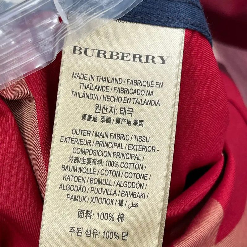 Burberry Burberry Red Cotton Check Long Sleeve Shirt Size US S / EU 44-46 / 1 - 9 Thumbnail