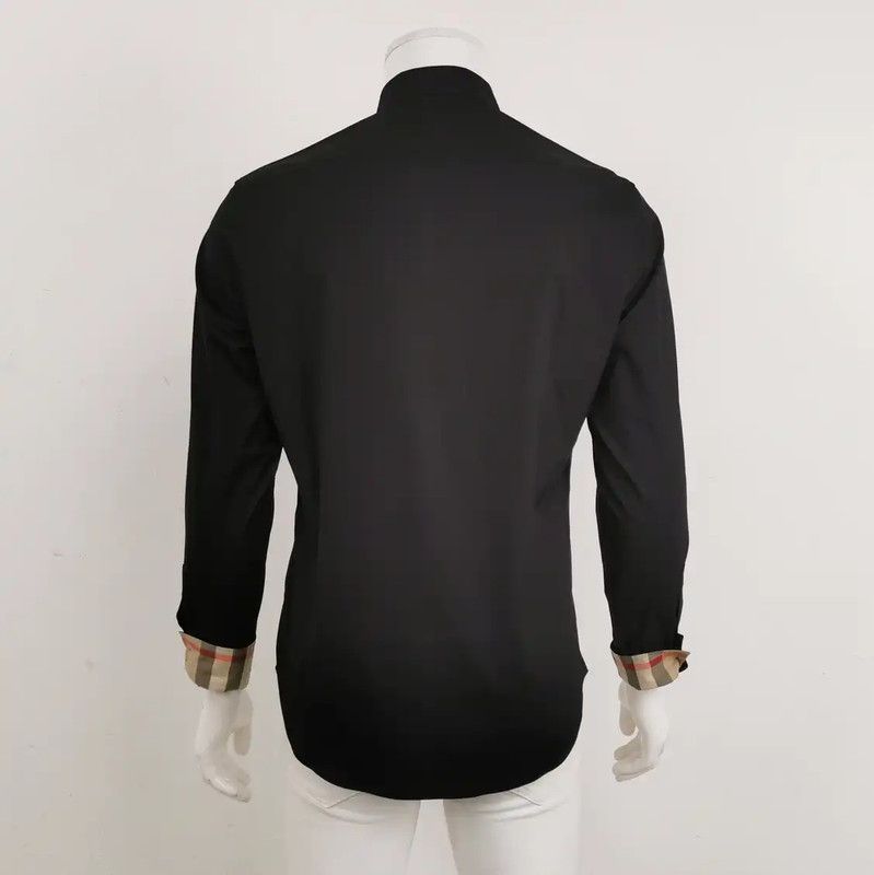 Burberry Burberry Black Cotton Long Sleeve Shirt Size US L / EU 52-54 / 3 - 2 Thumbnail