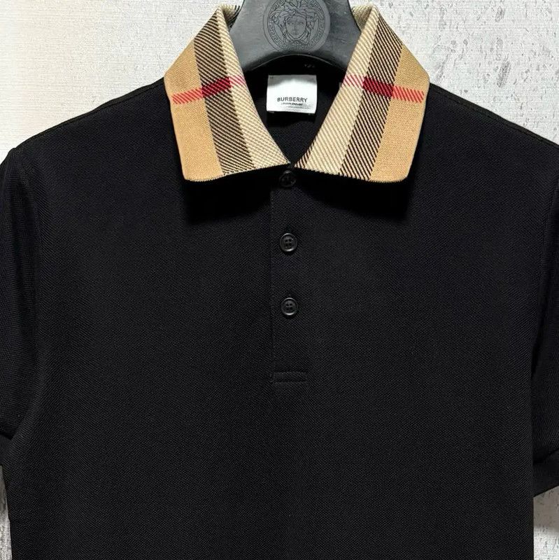 Burberry Burberry Men's Black Logo Check Polo Shirt Size US XL / EU 56 / 4 - 4 Thumbnail