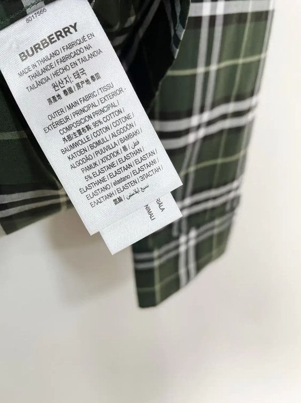 Burberry Burberry Green Cotton Long Sleeve Shirt Size US XL / EU 56 / 4 - 5 Thumbnail