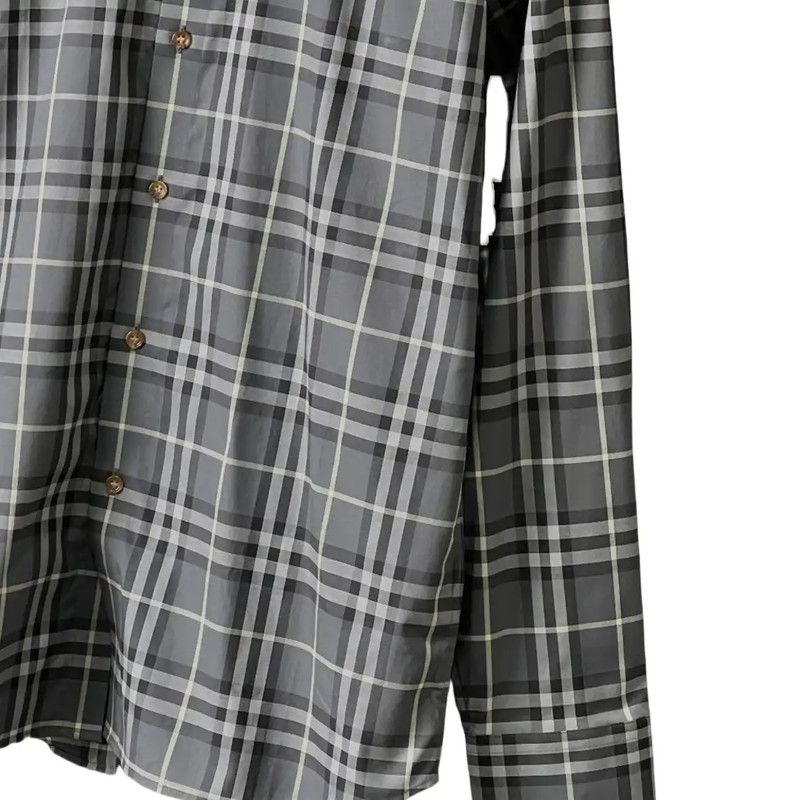 Burberry Burberry Gray Check Long Sleeve Shirt Size US XL / EU 56 / 4 - 4 Thumbnail