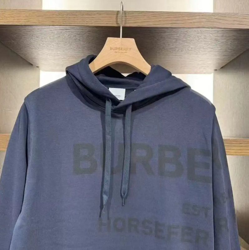 Burberry Burberry Men's Navy Logo Hoodie Size US L / EU 52-54 / 3 - 3 Thumbnail