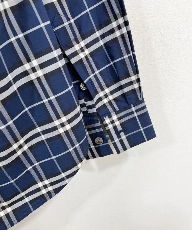 Burberry Burberry Blue Plaid Long Sleeve Shirt for Men Size US XL / EU 56 / 4 - 6 Thumbnail