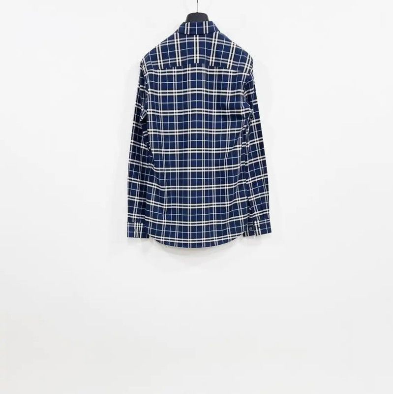 Burberry Burberry Blue Plaid Long Sleeve Shirt for Men Size US XL / EU 56 / 4 - 5 Thumbnail