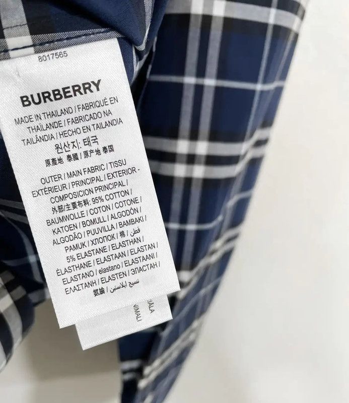 Burberry Burberry Blue Plaid Long Sleeve Shirt for Men Size US XL / EU 56 / 4 - 7 Thumbnail