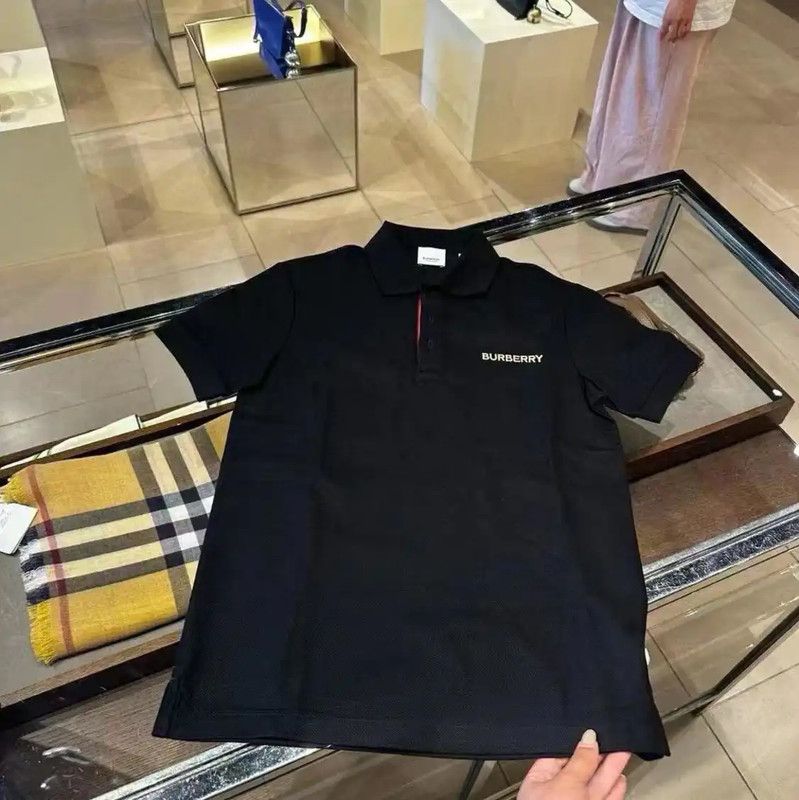 Burberry Burberry Black Logo Men's Short Sleeve Polo Size US M / EU 48-50 / 2 - 5 Thumbnail