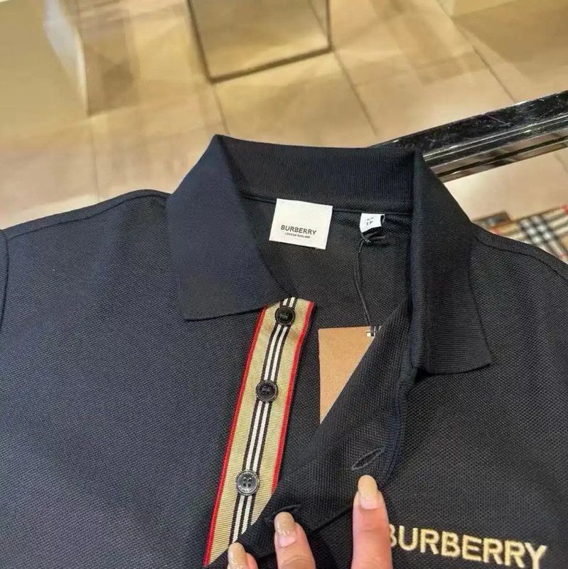 Burberry Burberry Black Logo Men's Short Sleeve Polo Size US M / EU 48-50 / 2 - 6 Thumbnail