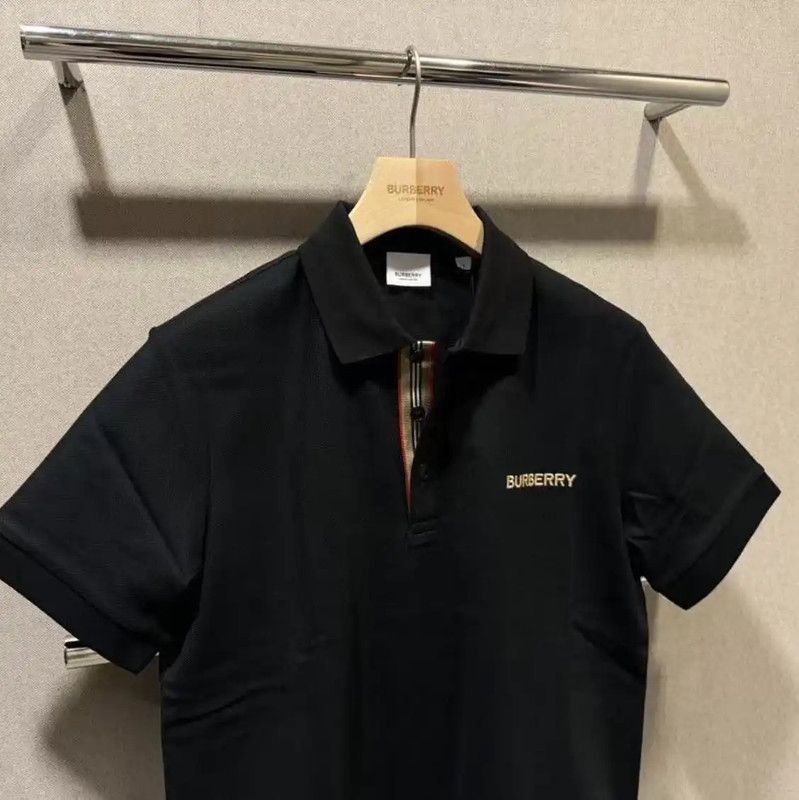 Burberry Burberry Black Logo Men's Short Sleeve Polo Size US M / EU 48-50 / 2 - 2 Thumbnail