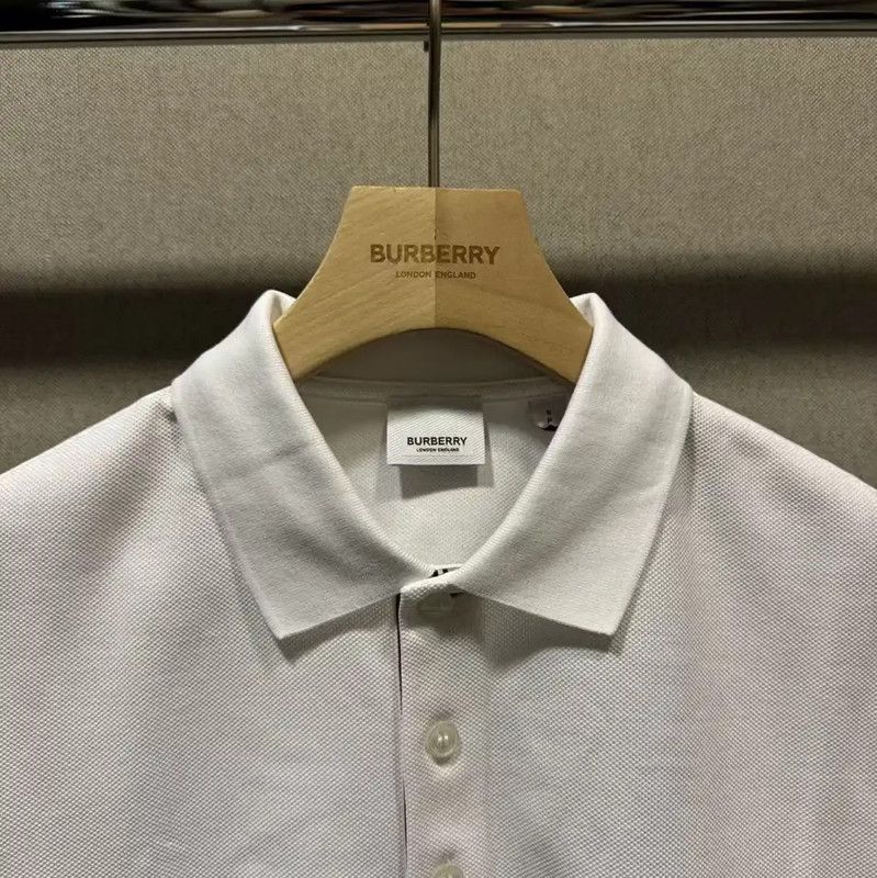 Burberry Burberry White Summer Logo Men's Polo Size US M / EU 48-50 / 2 - 2 Thumbnail