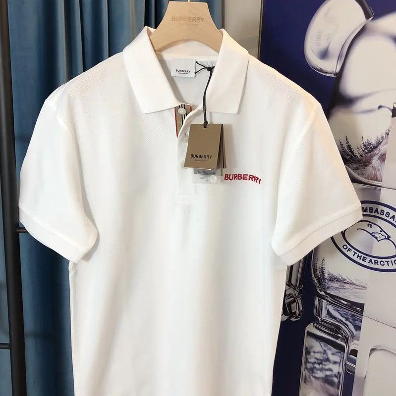 Burberry Burberry White Summer Logo Men's Polo Size US M / EU 48-50 / 2 - 6 Thumbnail