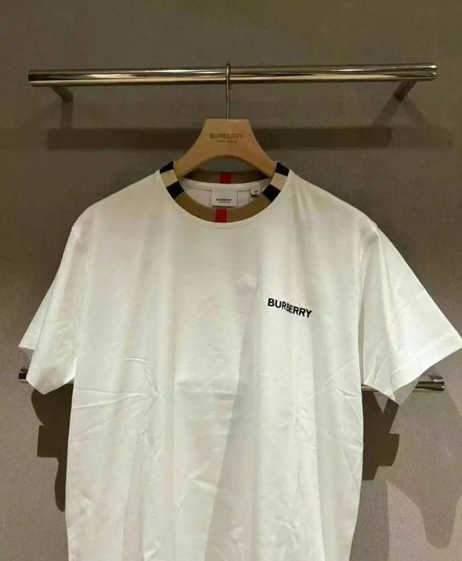 Burberry Burberry White Cotton Short Sleeve T-Shirt Size US XL / EU 56 / 4 - 4 Thumbnail