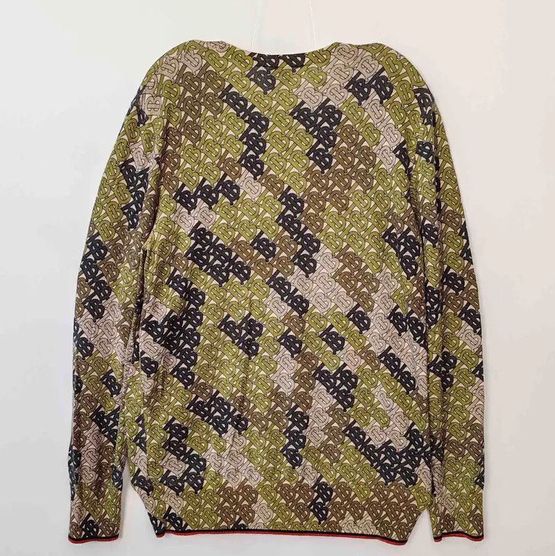 Burberry Burberry Green Wool Men's Knit Sweater Size US XL / EU 56 / 4 - 2 Thumbnail