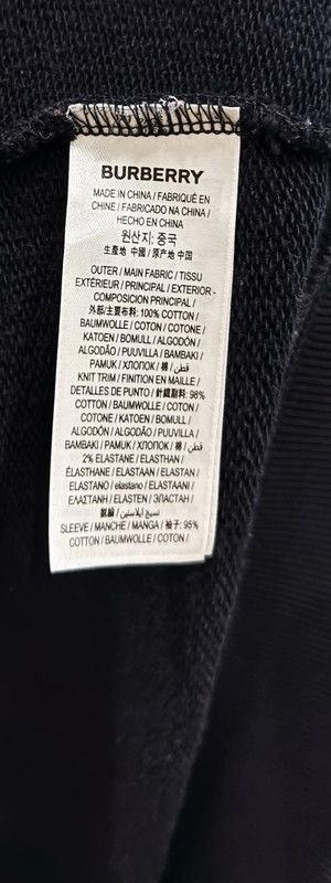 Burberry Burberry Black Zip-Up Hoodie with Check Sleeves Size US S / EU 44-46 / 1 - 5 Thumbnail