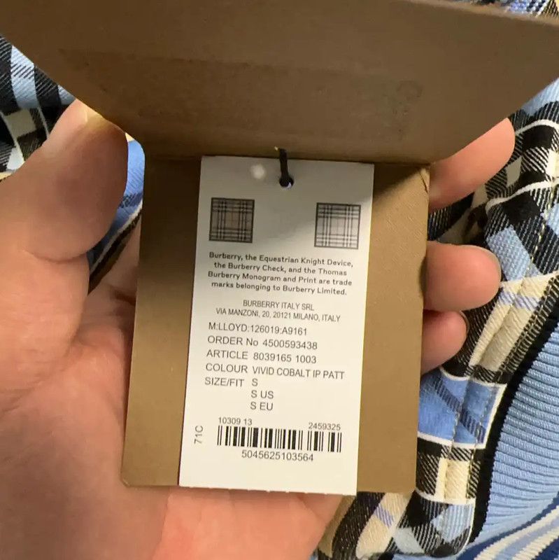 Burberry Burberry Men's Light Blue Cotton Hoodie Size US S / EU 44-46 / 1 - 6 Thumbnail