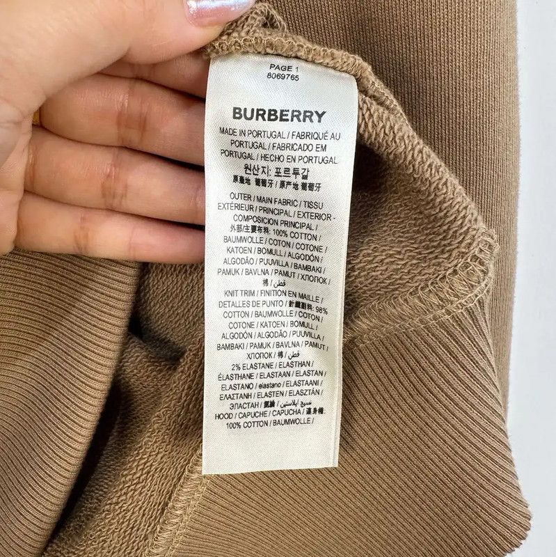 Burberry Burberry Men's Cotton Hoodie in Camel Color Size US XXL / EU 58 / 5 - 5 Thumbnail