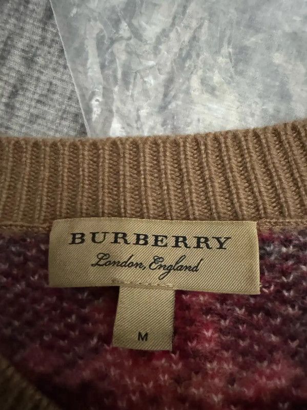 Burberry Burberry Men's Wool Embroidered Plaid Sweater Size US M / EU 48-50 / 2 - 4 Thumbnail