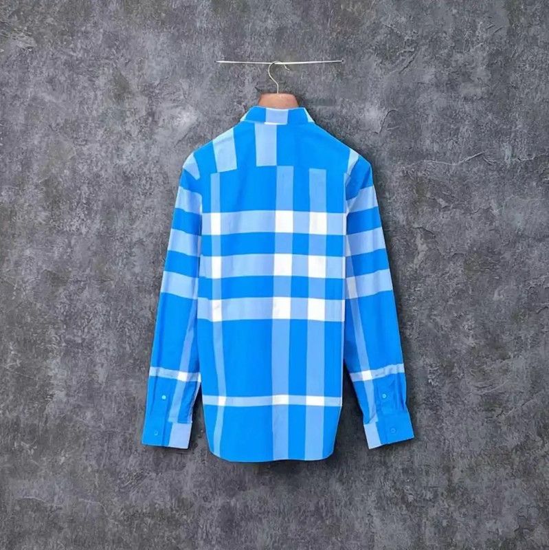 Burberry Burberry Blue Check Long Sleeve Shirt Size US S / EU 44-46 / 1 - 2 Thumbnail
