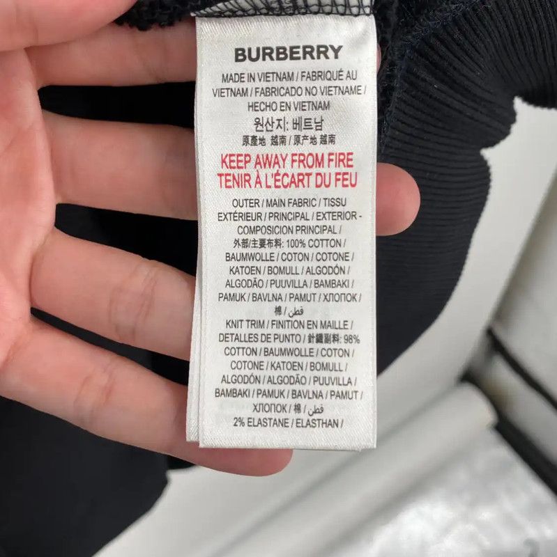 Burberry Burberry Men's Black Cotton Long Sleeve Sweatshirt Size US M / EU 48-50 / 2 - 4 Thumbnail