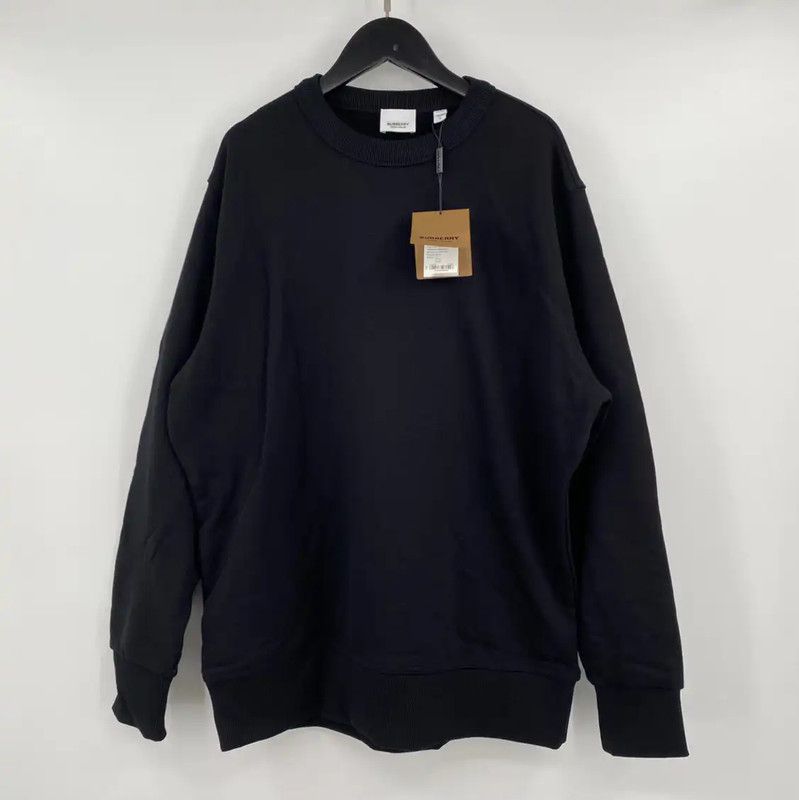 Burberry Burberry Men's Black Cotton Long Sleeve Sweatshirt Size US M / EU 48-50 / 2 - 2 Thumbnail