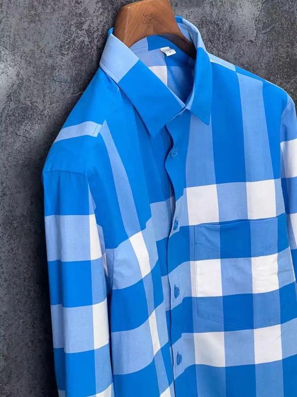 Burberry Burberry Spring Casual Blue Long Sleeve Shirt Size US M / EU 48-50 / 2 - 4 Thumbnail