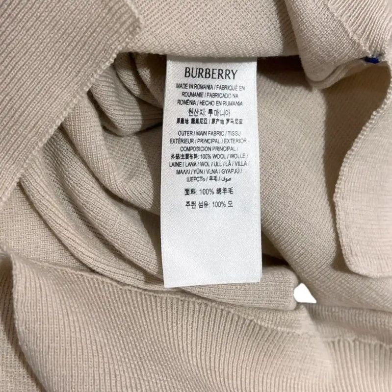 Burberry Summer White Wool Short Sleeve Polo