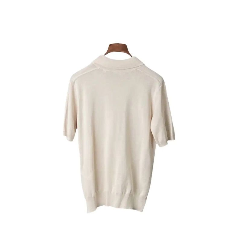 Burberry Summer White Wool Short Sleeve Polo