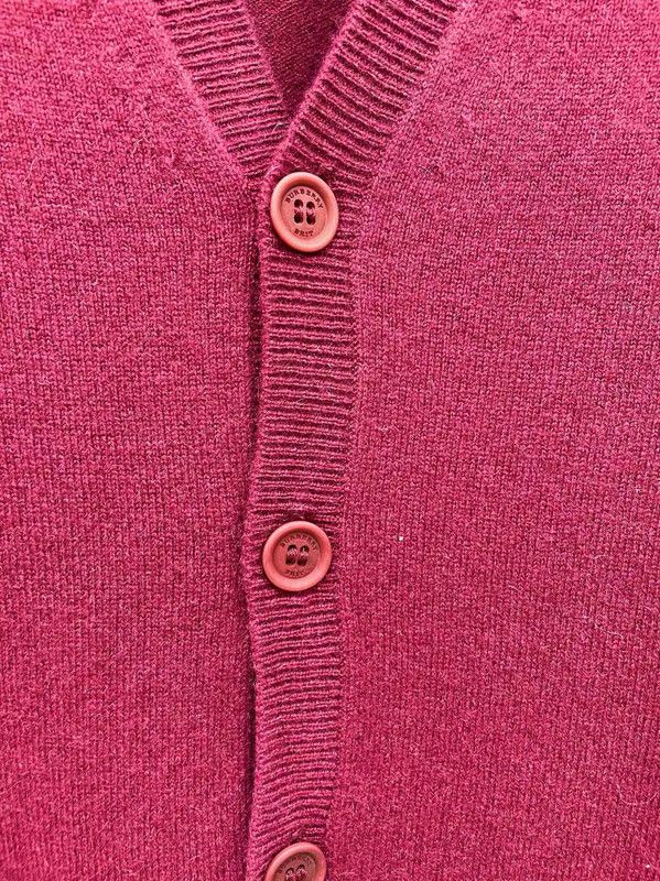 Burberry Burberry Men's Burgundy Cashmere Cardigan Size US XS / EU 42 / 0 - 5 Thumbnail