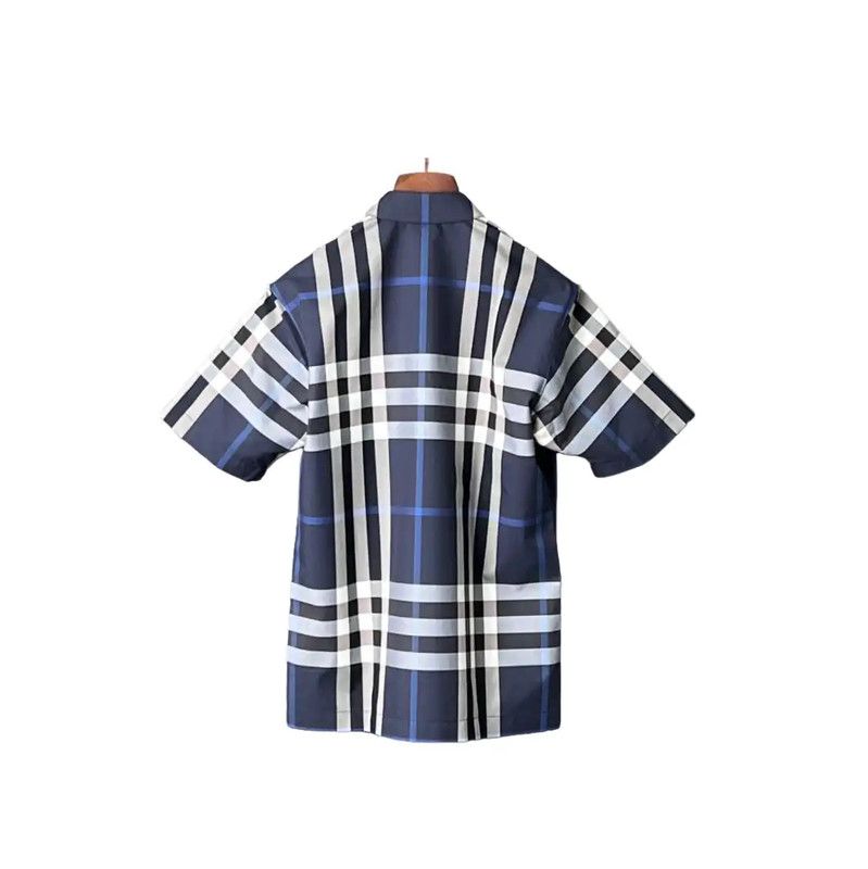 Burberry Burberry Short Sleeve Blue Checkered Shirt Size US XS / EU 42 / 0 - 2 Thumbnail